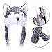 Plush Hat Novelty Cap Animal costume Beanie With Long Paws-Wolf