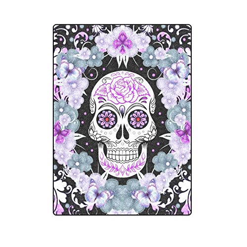 Pick Up A Unique Sugar Skull Blanket For Day Of The Dead