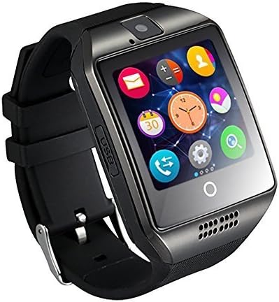 Qkking 2016 Newest Smart Watch Q18 Arc Clock With Sim Card NFC Bluetooth Connection For Android Phone Smartwatch UpgradeThan U8L DZ09-Black