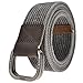 Ayliss Men's Double D-Ring Canvas Belt Genuine Leather Trimming Casual Belt,#2 Black