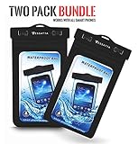 Universal Waterproof Case (2 Pack) for Apple, Samsung and ALL other smartphones (up to 6.0