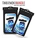 Universal Waterproof Case (2 Pack) for Apple, Samsung and ALL other smartphones (up to 6.0
