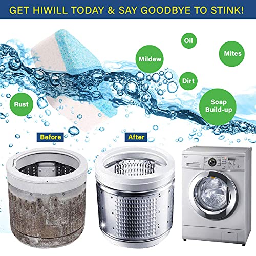 Hiwill Washing Machine Cleaner Effervescent Tablets, 32 Solid Deep