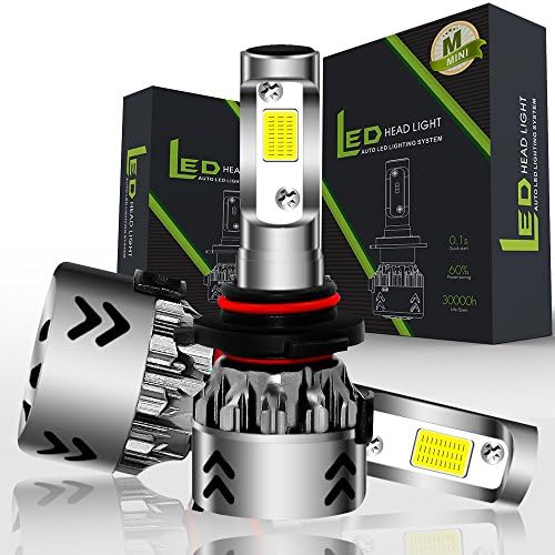 Voilio 9005/HB3 Led Headlight Bulb 80W 8000LM 6000K Super Bright Car Spotlight All in One Conversion Kit IP68 Waterproof- 1 Pair - 3 Years Warranty