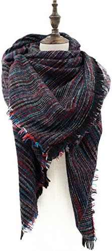 Women's Winter Warm Blanket Tartan Scarf Wrap Shawl Long Plaid Scarves Cozy Cape