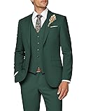 Wangyue Mens Suit 3 Piece Slim Fit Wedding Suits