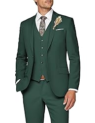 Wangyue Mens Suit 3 Piece Slim Fit Wedding Suits