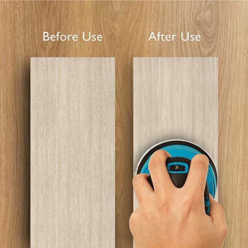 Lijadora Orbital 450W Tilswall, Lijadora Excéntrica de 6 Velocidades Variables 6000-12000RPM, con 12 Piezas Lijas… - Imagen 8