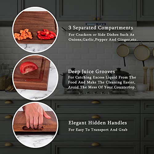 Multipurpose Thick Organic Acacia Wood Cutting Board Large