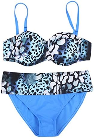 Women Tankini Sets,Toponly Women Print Push-Up Padded Bra Beach Bikini Swimsuit Plus Size (XL-4XL) (Sexy Blue, XL)