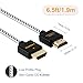 CableCreation Ultra Thin HDMI Cable Male to Male, 6ft 4K HDMI High-Speed Slim Low Profile Cable, Support 3D, 4K@60Hz, Audio Return Channel(ARC) for PS4, PS5, X-Box, Nintendo Switch etc, Braided, 1.8M