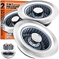 2 Pack 3 in 1 Kitchen Sink Drain Strainer & Sink Stopper Upgraded Stainless Steel Drain Plug with Anti-Clog Basket Drain Stopper Combo, Pop Up Sink Stopper for Standard 3-1/2'' Drain