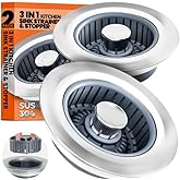 Nipoko Sink Drain Strainer - Sink Stopper, 3-in-1 Kitchen Stainless Steel Drain Plug with Anti-Clog Basket, Pop-Up Cover Fits