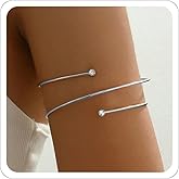 Xeyau Arm Cuff Jewelry for Women Arm Bracelet Upper Gold Silver Rhinestone Arms Cuff Set Adjustable Minimalist Accessorie