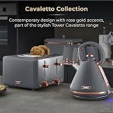 Tower Cavaletto Pyramid Kettle 1.7L 3000W Grey Rose Gold Fast Boil view 3