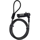 Black Notebook Laptop Combination Lock for Nano Security Slots