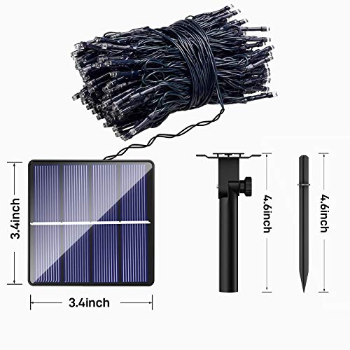 Solar Garden Lights Outdoor 72ft 200 LED 8 Modes Garden Outdoor Solar-Panel-String-Lights Waterproof Decor Decorative Lighting for Trees Patio Fence Wedding Party Balcony Yard Festival Decorations