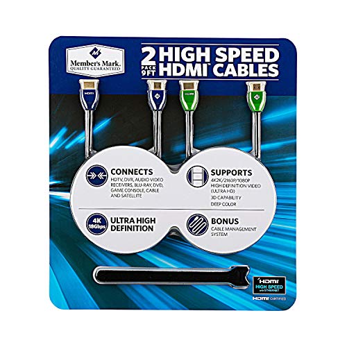 High Speed HDMI Cables 2 Pack