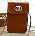 Big Mango PU Leather Crossbody Purse for Apple Iphone 6,4 4s,5 5s,5c, Samsung Galaxy Series,Note 2 Note 3, HTC - Brown