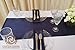 Parfair Dessin Pack of 10 Satin Table Runners 12 x 108 inch for Wedding Banquet Reception Party Decoration, Bright Silk and Smooth Fabric Party Table Runner - Navy Blue