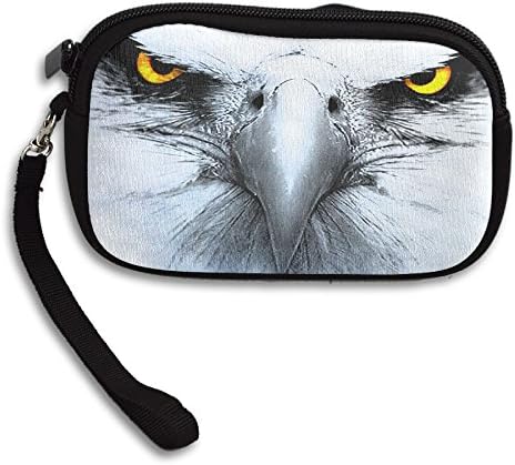 Skong Yellow Eagle Eyes Women's Casual Coin Purse Leisure Zip Mini Wallet Handbag Card Key Holder 15cm X9.5cm
