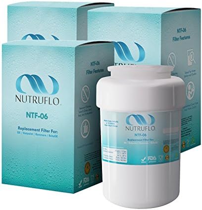 3 Pack NuTruFlo GE MWF SmartWater Compatible Refrigerator Water Filter
