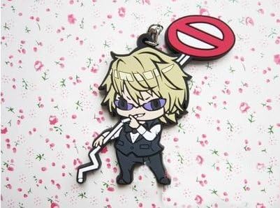 KeyChain Key Ring Cellphone Charm Phone Chain Pendant for Anime Durarara!! DRRR Shizuo Heiwajima Flexile Rubber