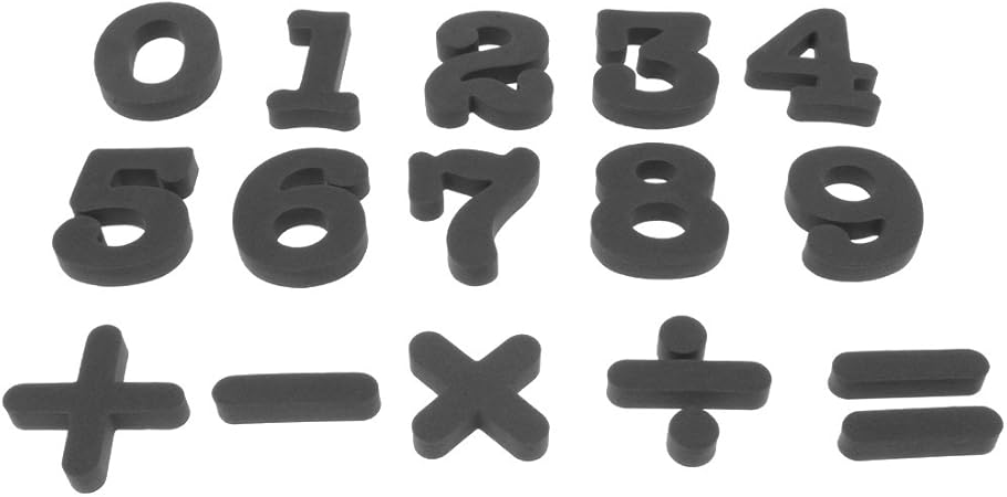 Amazon 5種選べる 英語文字 アルファベット 大文字 小文字 数字 冷蔵庫マグネット 黒い 4 すうじ 図形 計算 おもちゃ