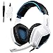 Xbox One PS4 Headset,Sades SA920 3.5mm Wired Over Ear Stereo Gaming Headphones with Microphone for PC iOS Computer Gamers Smart Phones Mobiles(White Black)thumb 1