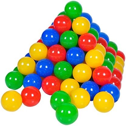 SLHP Ocean Ball Mixed Color Balls Plastic Baubles Kids Swim Pit Fun Toy for Children Bath Toys Ball (100 PCS)
