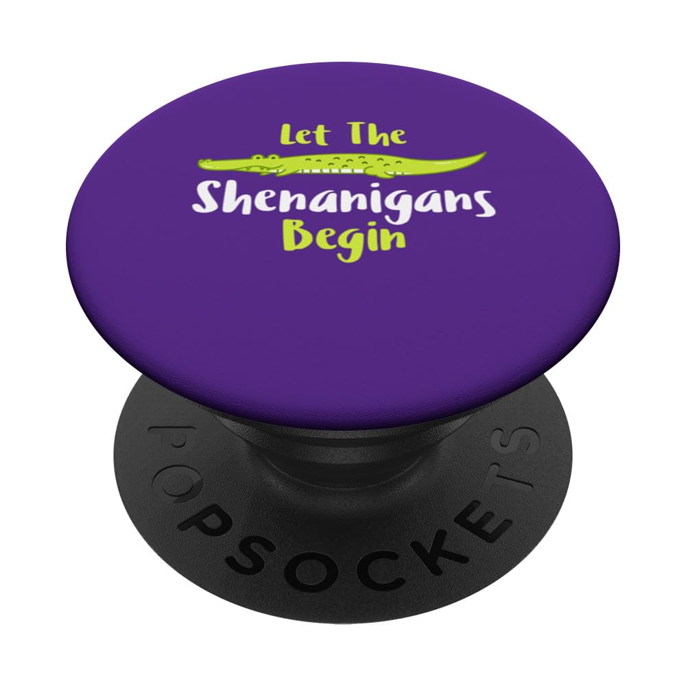 Gator Mardi Gras Pop Socket Let The Shenanigans Begin Gator PopSockets Swappable PopGrip