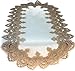 Doily Boutique Table Runner with Gold European Lace and Antique Material, Size 54 x 15 inches