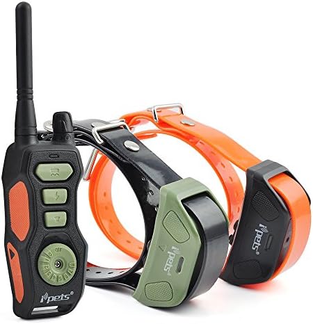 Ipets PET618 880 Yards Remote 2 Dog Shock Collar Waterproof &amp; Rechargeable Dog Training Collars with Beep Vibrating Electronic Dog Collars