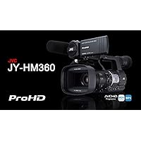 JVC JY-HM360AG Professional Video Camcorder + FOC Fxlion DF-U65 Battery, PL-6000JL Battery Charger and Also Camera Carry Case.