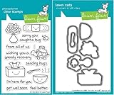 Lawn Fawn On The Mend Clear Stamp and Die Set - Includes One Each of LF351 (Stamp) & LF592 (Die) - Custom Set