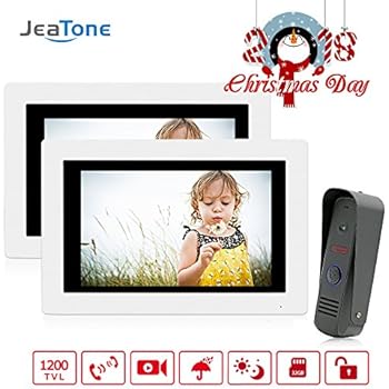 Amazon.com: Jeatone 7 Inch Video Door Phone Doorbell Wired