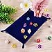 SIQUK Double Sided Dice Tray, Folding Rectangle PU Leather and Dark Blue Velvet Dice Holder