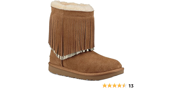 Amazon.com: UGG Kids Womens Classic Short II Fringe (Toddler/Little Kid),  Marrón, 6 grande niño M : Ropa, Zapatos y Joyería