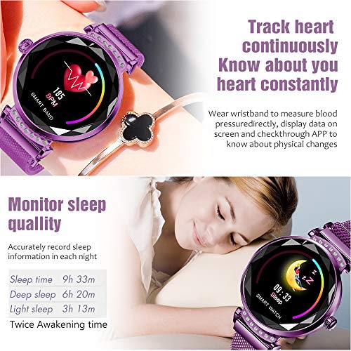 Fitness Tracker Watch Heart Rate Monitor,Top Max Activity Tracker Waterproof Smart Wristband Watch with Blood Pressure & Health Sleep Monitor, Step & Calorie Counter, Pedometer for Women, Kids and Man - Thumbnail 5