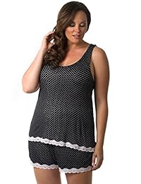 Velvet Kitten 562856x - Conjunto de pijama corto y camiseta de tirantes (talla grande)