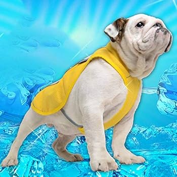YunZyun Dog Cooling Vest Heatstroke Prevention Lightweight Pet Coat Dog Jacket Summer Cooling Anti-Heat Vest,No Awkward Straps or Leg Holes (Yellow, XS)
