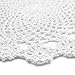 kilofly Crochet Cotton Lace Table Placemats Doilies Pack, 4pc, White, Garland, 7 inch