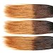 Ombre Brazilian Straight Virgin Hair Bundles Blonde 100% Human Hair Weave Extensions Three Tone 1b/4/27 Light Brown Hair Weaving 12 12 12inch
