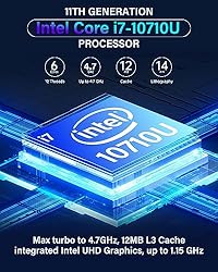 KAMRUI Mini PC, Intel Core i7-10710U