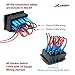 Rocker Switch, Switch Panel, Ausdin Led Light Bar Rocker Switch 3 Gang Switch Panel With Rocker Switch Holder 14AWG Wiring Harness Pre-wired Easy Installation 300W 12/24V Each Gang ON-OFF LED Light