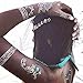 Henna Tattoo Stencil/Temporary Tattoo Temples Set of 14 Sheets,Indian Arabian Tattoo Reusable Stickers Stencils Body Art Designs for Hands Body