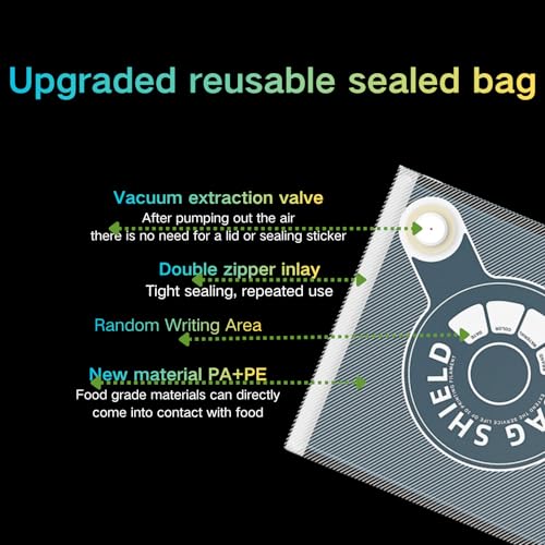 Vacuum Filament Bags PLA Container Filament Storage Bags for Bambu Lab PLA with Electric Pump,10 Packs 2.0 Bags+2 Clips