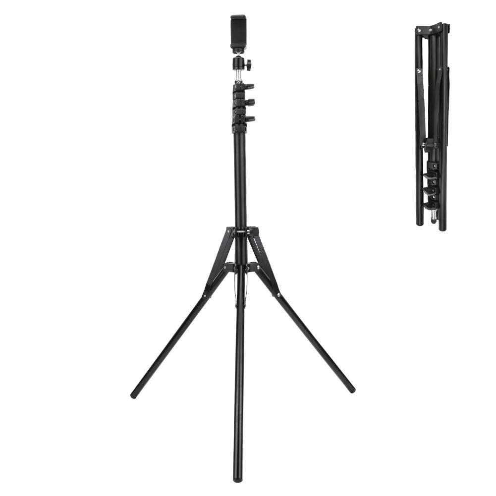 Tripod Lamp Stand,Aluminum Lightweight Folding Tripod Lamp Holder with 360° Rotating Ballhead,1/4 Inch Screw,for Smartphone,SLR/DSLR Camera,Flash,etc