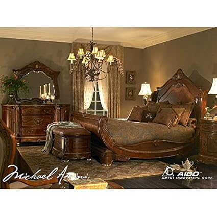 Amazon Com Cortina Sleigh Bedroom Set California King
