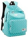 eKingstore Polka Dot Canvas Unisex Women and Man Canvas Rucksack Casual Daypack Backpack Laptop Backpack College Bookbag Book Tote Bag for Teens Students School Bags (Blue)